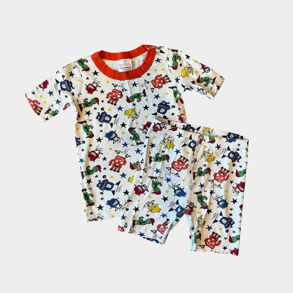 Hanna Andersson Colorful Monsters HannaJams Short John Pajamas 140 cm 10